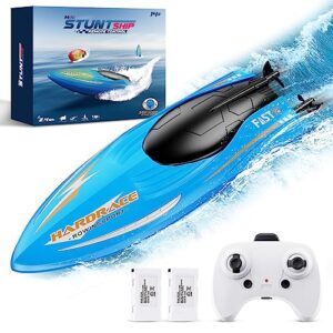 lqyoyz upgraded strong remote control boat, 2.4 ghz rc boats for kids 4-8 & beginner, rechargeable racing toy boat for pool lake, summer outdoor water toys birthday gifts for boys girls