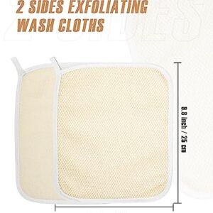 Exfoliating Washcloth for Body and face, 7 Pack Facial Exfoliate Two Sides Body Scrub for Bath, Remove Dead Skin Wipe Wash Cloth Towel for Women and Man