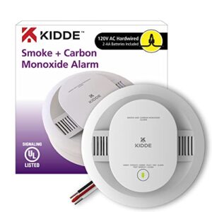 Kidde Hardwired Smoke & Carbon Monoxide Detector, AA Battery Backup, Interconnectable, LED Warning Light Indicators & Hardwired Smoke & Carbon Monoxide Detector, AA Battery Backup, Interconnectable