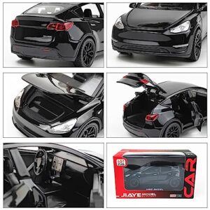 1/32 Scale Diecast Car Model Compatible for Tesla Model Y, Zinc Alloy Model Y Toy Car Pull Back Vehicles with Sound and Light, Model Y Car Replica Toy for Collectors & Kids 3+ Years Old Birthday Gift