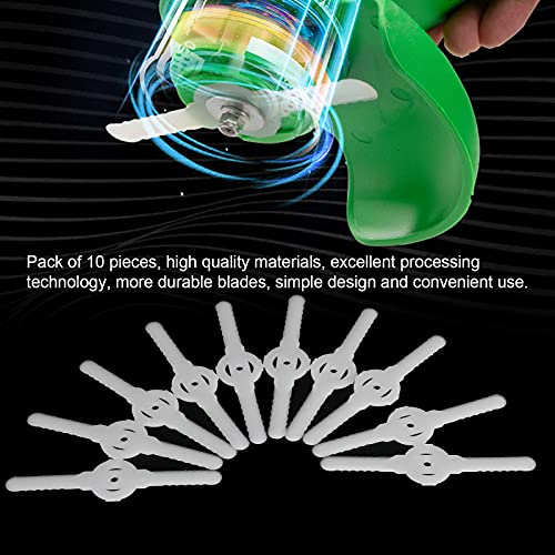 10 Pcs Trimmer Head Blades, Durable Lawn Mower Weed Wacker Cutter Blade Replacement for Cordless Grass String Trimmer Weed Eater