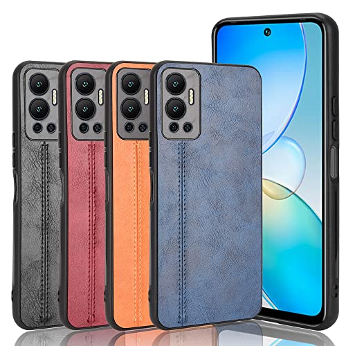Phone Case for Infinix Hot 12, Case for Infinix Hot 12 Cow-Like PU Leather Style Protector Cover, Non-Slip Shockproof Cover for Infinix Hot 12 Case