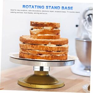 3pcs Turntable Base Ball Bearing 2 Tier Cake Stand Round Baking Pan Bearing Rotating Tray Turntable Rotating Aluminum Alloy Bearing Table Turntable Bearings Rotating Bearing Silver