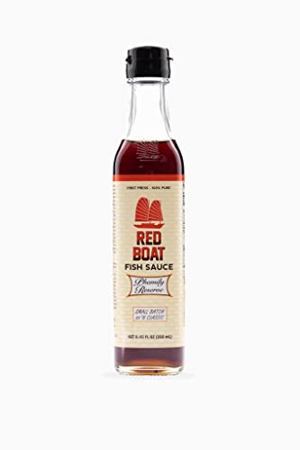 Red Boat Fish Sauce, Phamily Reserve | Premium 50°N fish sauce sustainably made with just two ingredients in Vietnam | Higher Protein For Exceptional Flavor | Gluten and sugar free, no preservatives | 8.45 fl oz.