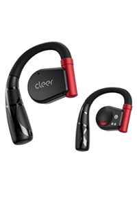 cleer audio arc ii sport bluetooth 5.3, open ear headphones for android & iphone, wireless earbuds, 35hr battery life, ipx5 water resistant, dual 16.3mm drivers with multipoint connectivity black