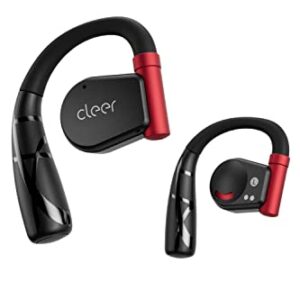 Cleer Audio ARC II Sport Bluetooth 5.3, Open Ear Headphones for Android & iPhone, Wireless Earbuds, 35hr Battery Life, IPX5 Water Resistant, Dual 16.3mm Drivers with Multipoint Connectivity Black