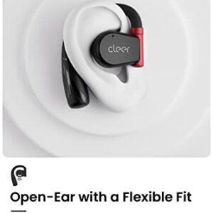 Cleer Audio ARC II Sport Bluetooth 5.3, Open Ear Headphones for Android & iPhone, Wireless Earbuds, 35hr Battery Life, IPX5 Water Resistant, Dual 16.3mm Drivers with Multipoint Connectivity Black