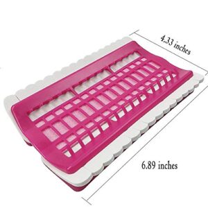 Floss Organizer Cross Stitch Kit Embroidery Thread Project Card 30 Positions Sewing Needle Pins Holder Craft Tools Accessory-Pink