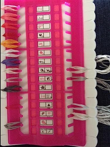 Floss Organizer Cross Stitch Kit Embroidery Thread Project Card 30 Positions Sewing Needle Pins Holder Craft Tools Accessory-Pink