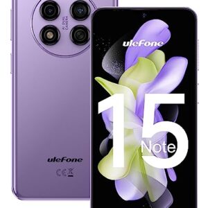 Ulefone Note 15 GSM 3G Unlocked Smartphone, 6.22 inch Display, Android 12 2GB+32GB, All Day Battery, Triple Card Slots, Dual SIM Unlocked Cell Phones, 8MP+5MP Camera, GPS/Face Recognition - Purple