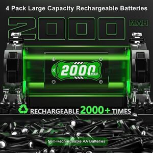 Ukor Fast Charging 4 x 2000mAh Rechargeable Battery Pack with Charger for Xbox Controller Rechargeable Batteries Xbox Accessories for Xbox One/Xbox Series X|S Xbox One S/Xbox One X/Xbox One Elite