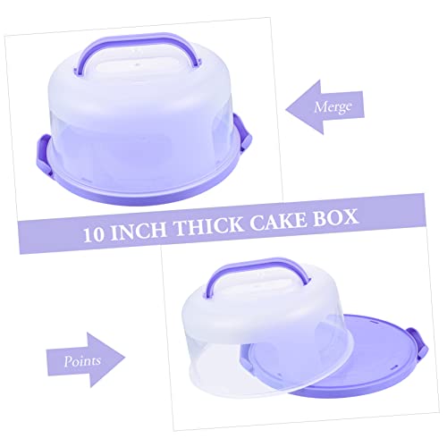 CALLARON Box Cake Box Favor Boxes for Wedding Gift Card Box Holder Mini Paper Cups Cake Dome Locking Dessert Carrier Cake Container Dessert Container Cake Boxes Purple Food
