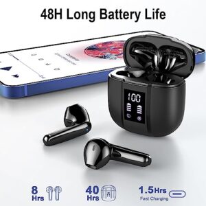 Wireless Earbuds, Bluetooth 5.3 Earbuds Hi-Fi Stereo, 3g Bluetooth Headphones in Ear with 4 ENC Mic, 40Hrs USB-C LED Mini Charging Case Ear buds, IP7 Waterproof Sport Earphones for Android iOS [2023]