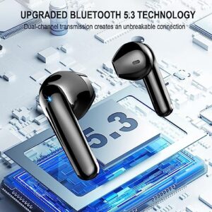 Wireless Earbuds, Bluetooth 5.3 Earbuds Hi-Fi Stereo, 3g Bluetooth Headphones in Ear with 4 ENC Mic, 40Hrs USB-C LED Mini Charging Case Ear buds, IP7 Waterproof Sport Earphones for Android iOS [2023]