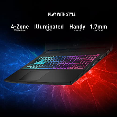 MSI Katana 15 Laptop: Intel Core i9-13900H, GeForce RTX 4070, 15.6" FHD 144Hz, 32GB DDR5, 1TB NVMe SSD, USB 3.2 Gen1 Type C w/DP, Cooler Boost 5, Win 11 Home: Black B13VGK-1007US