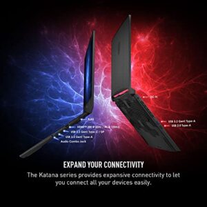 MSI Katana 15 Laptop: Intel Core i9-13900H, GeForce RTX 4070, 15.6" FHD 144Hz, 32GB DDR5, 1TB NVMe SSD, USB 3.2 Gen1 Type C w/DP, Cooler Boost 5, Win 11 Home: Black B13VGK-1007US