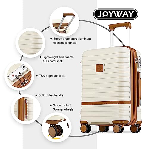 Joyway Carry On Luggage 20 Inch Expandable Suitcase with Spinner Wheel, 3 Piece Hard Shell Luggage Set with TSA Lock