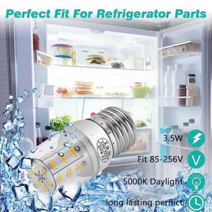 BOGDA Refrigerator LED Light Bulb Replacement for frig-idaire Fridge 5304511738, KEI D34L Refrigerator Bulb, 3.5W LED Light Bulb (85V-265V, Warm Light), Pack of 1