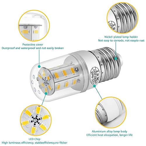 BOGDA Refrigerator LED Light Bulb Replacement for frig-idaire Fridge 5304511738, KEI D34L Refrigerator Bulb, 3.5W LED Light Bulb (85V-265V, Warm Light), Pack of 1