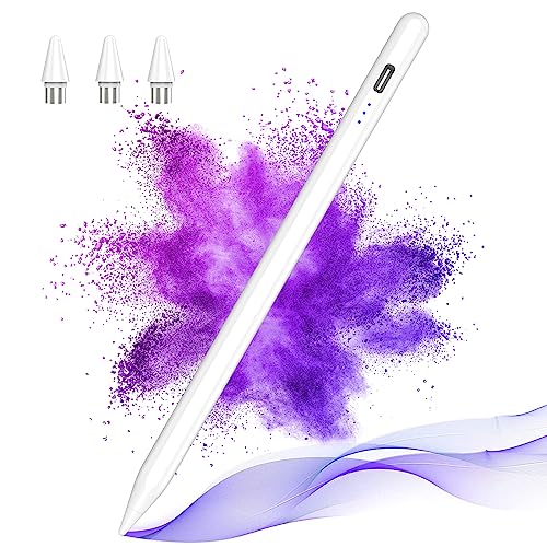 Stylus Pen for iOS&Android Touch Screens, Universal Stylus Pen for iPhone/Samsung, Smart Digital Stylus Pens for Lenovo/Huawei/Vivo/Mi and Other Tablets, Google Pixel Smart Phones (White)