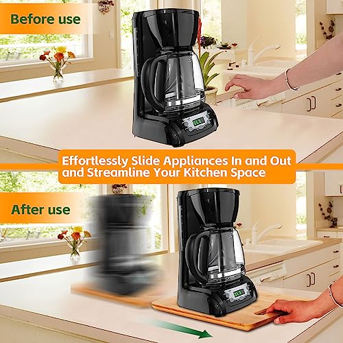 Icynay Appliance Slider Sliding Tray for Kitchen Counter-Under Cabinet Bamboo Slider for Coffee Maker, Espresso Machine, Blender, Air Fryer, Stand Mixer, Toaster 14X11.6X0.9" (11.8"Wx14.2"D)