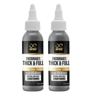infinix black seed oil for powerful hair growth - thick and full - pack of 2