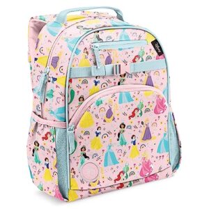 Simple Modern Disney Kids Backpack for School Girls | Princesses Elementary Backpack for Teen | Fletcher Collection | Kids - Large (16" tall) | Princess Rainbows