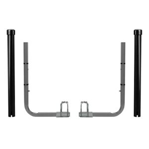 boat trailer guide-ons, 40"/48" adjustable design, 2pcs rustproof galvanized steel trailer guide ons, trailer guides with black pvc pipes, for ski boat, fishing boat or sailboat trailer
