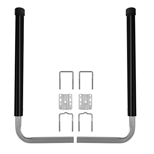 Boat Trailer Guide-ons, 40"/48" Adjustable Design, 2PCS Rustproof Galvanized Steel Trailer Guide ons, Trailer Guides with Black PVC Pipes, for Ski Boat, Fishing Boat or Sailboat Trailer