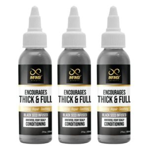 infinix black seed oil for powerful hair growth - thick and full - pack of 3