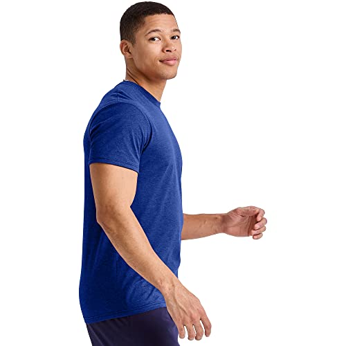 Hanes Men's Originals Tri-Blend Tall T-Shirt, Lightweight Tee, Big & Tall Sizes, Royal Triblend