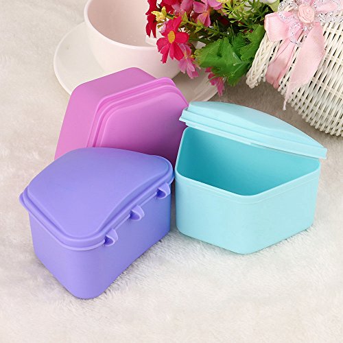 Appliance Basket Rinsing Case Denture Teeth Bath False Box Storage Tooth care ning Toothpaste Sensitive Teeth (As shown, One Size)