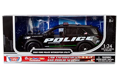 All Star Toys 2022 Ford Explorer Police Interceptor Utility Promo 1:24 Diecast Model Car Exclusive Motormax 76992