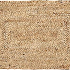 Jaipur Special Hausattire Jute Braided Placemats 13x19 Inches - Natural, Farmhouse Reversible Woven Mats for Kitchen & Dining Table (Set of 4)