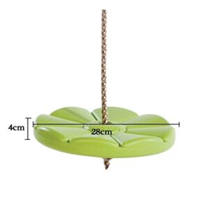 Tree Swing Green Plastic Swing Board Strong Braided Rope Indoor and Outdoor Swing Children's Chair Toy Bearing Weight 200kg Swing Seat for Kid (Color : Green-A)