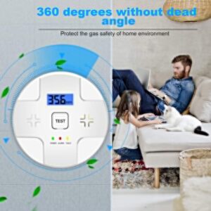 Combination Smoke Carbon Monoxide Alarm Detector Powered by Battery,Dual Alarm Sensor of Smoke and CO,Easy to Install