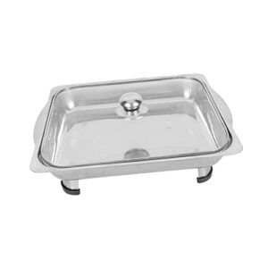 gazechimp chafing dish buffet dish tray food plate easy to clean rectangular serving tray stainless steel chafer for catering events birthday holidays, arc