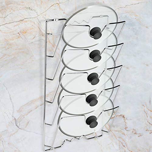 Zerodis Pan Lid Rack Holder Cabinet Rack Lids Ebay Hanging 5 Tier Pot Rack Cupboard Amazon with Holder Poster for Poster Stand Shelf Display Holder Pot Lid Holders