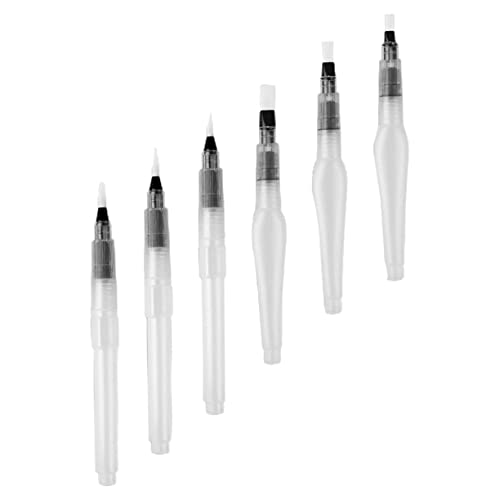 SAFIGLE Brush Ink Pen Set Birthday Gifts Sets Watercolor Brush Set 6pcs Refillable Water Brush Pens for Watercolors Drawing Art Pens Water Coloring Brush Pen Student Paintbrushes Student