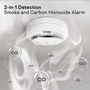 Kidde Hardwired Smoke & Carbon Monoxide Detector, Battery Backup, Interconnectable, LED Warning Light Indicators, 4 Pack & Smoke Detector, Hardwired Smoke Alarm with Battery Backup Included, Pack of 6