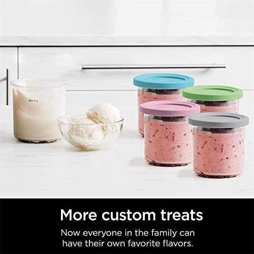 Ice Cream Pints Cup,Ice Cream Pints Cup, Ice Cream Containers With Lids For Ninja Creami Pints, Safe & Leak Proof Ice Cream Pints Kitchen Accessories,for Nc300s Nc299am Series Ice Cream Maker (2PCS-A)