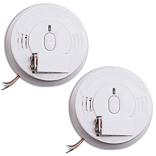 Kidde Hardwired Smoke & Carbon Monoxide Detector, AA Battery Backup, Interconnectable, LED Warning Light Indicators & Smoke Detector, Hardwired Smoke Alarm with Battery Backup, White