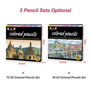 mewmewcat oil pencils for artists,Oil Colored Pencils Set 50 Color Pre-Sharpened Color Sketch Pencils Art Supplies for Students Adults Artists Drawing Sketching Coloring Books Decoration DIY Projects