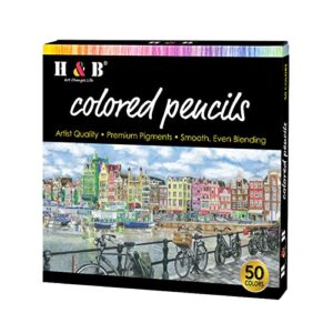 mewmewcat oil pencils for artists,oil colored pencils set 50 color pre-sharpened color sketch pencils art supplies for students adults artists drawing sketching coloring books decoration diy projects