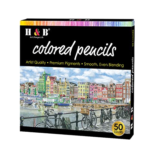 mewmewcat oil pencils for artists,Oil Colored Pencils Set 50 Color Pre-Sharpened Color Sketch Pencils Art Supplies for Students Adults Artists Drawing Sketching Coloring Books Decoration DIY Projects