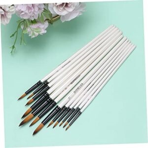 Ciieeo 1 Set/12pcs Summer Sets Detailing Brush Kit Paint Sets Acrylic Brush Coloring Art Paint Brushes Paint Brush Set Paint Brushes Oil Paintbrush Student Acrylic Painting White