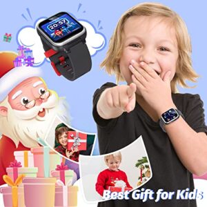 meoonley Kids Smart Watch with Puzzle Games HD Touch Screen Camera Video Music Player Pedometer Alarm Clock Flashlight Fashion Kids Smartwatch Gift for 6-13 Year Old Boys Girls Toys