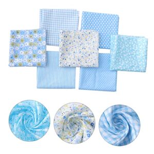 JEWEDECO 7pcs Cotton Bed Sheets Quilting Fabric Cotton Percale Sheets Fabric Patchwork Craft Precut Fabric Squares Craft Fabric Scraps Scrapbook Crafts Cloth Manual Leftovers