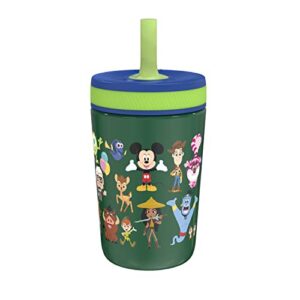zak designs disney 100 anniversary limited edition kelso toddler cups for travel or at home, 12oz vacuum insulated stainless steel sippy cup with leak-proof design (disney and pixar)