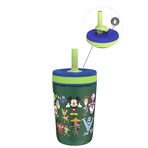 Zak Designs Disney 100 Anniversary Limited Edition Kelso Toddler Cups For Travel or At Home, 12oz Vacuum Insulated Stainless Steel Sippy Cup With Leak-Proof Design (Disney and Pixar)